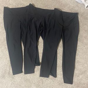 3 pair of old navy Powersoft black high rise leggings